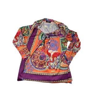 AKIRA Long Sleeve Colorful Blouse